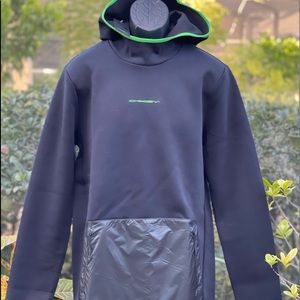 OAKLEY MENS TECH OTH HOODIE BLACK/GREEN